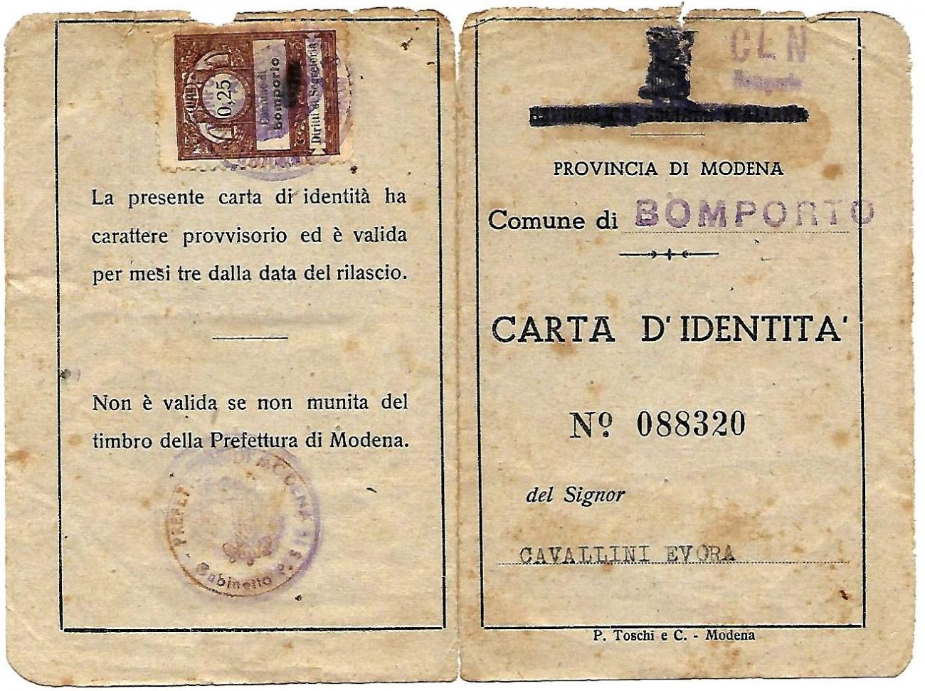 Carta d'identità RSI - page 2