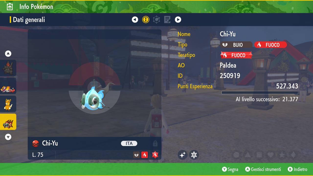 Ecco la distribuzione di Chi-Yu shiny su Pokémon Scarlatto e Violetto