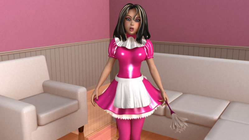 Maid bubble dirty talk shemale