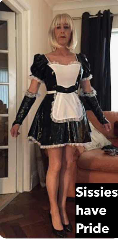 Deepthroat chained sissy maid