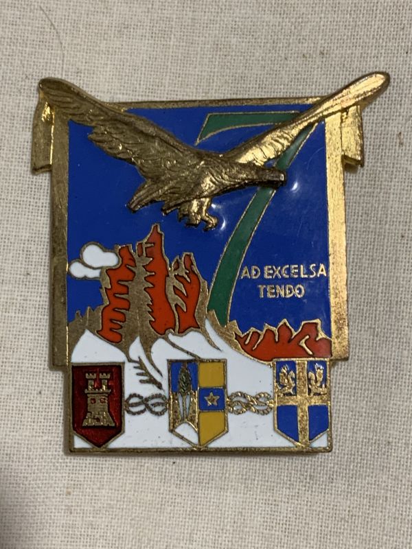 Médaille Régimentaire ALPINI 7° Reggimento - Argent - Italie - Occasion