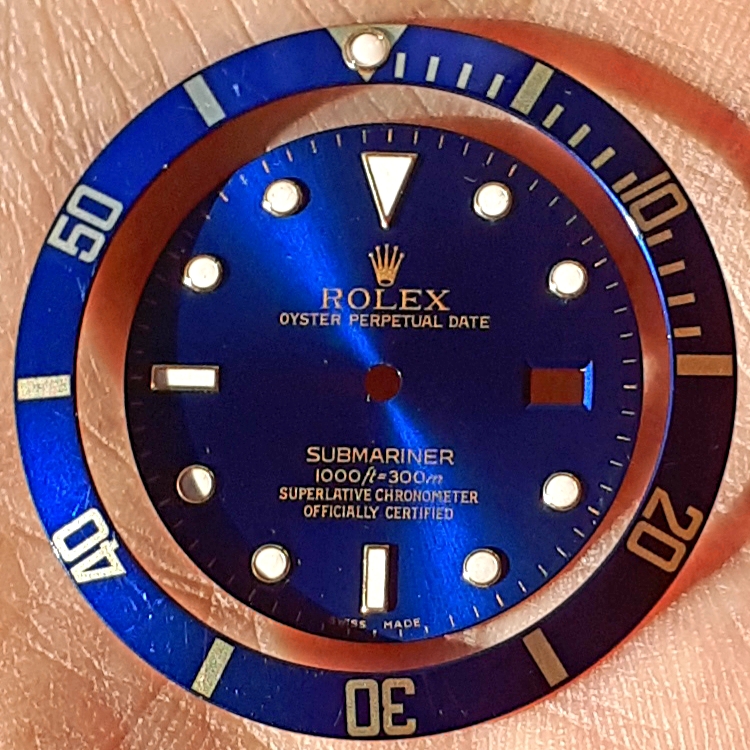 Vendo quadrante swiss made ed inserto blu per Rolex Submariner 16613