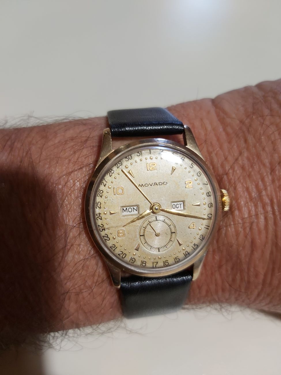 Movado vintage triple calendar