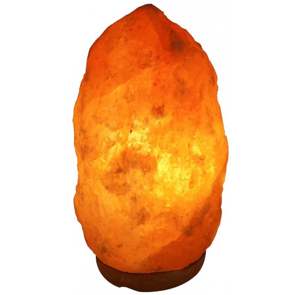 Lampada Di Sale Dell'Himalaya – 1-2 Kg, Forma Ovale, Con Lampadina E Cavo Italiani, Benefica E Decorativa, Colore Rosa