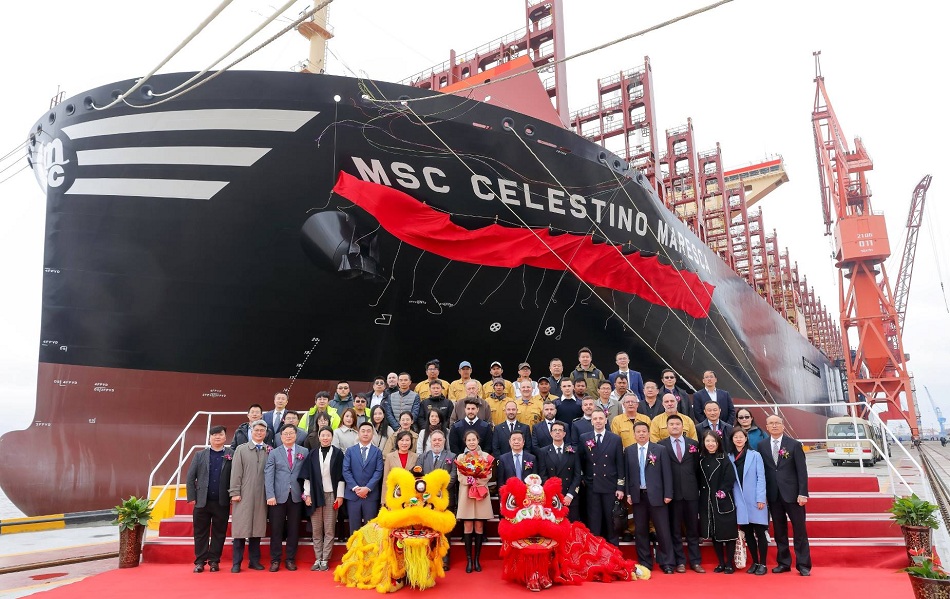 CINA: MSC PRENDE IN CONSEGNA ALTRA MEGA PORTACONTAINER DA 24116 TEU
