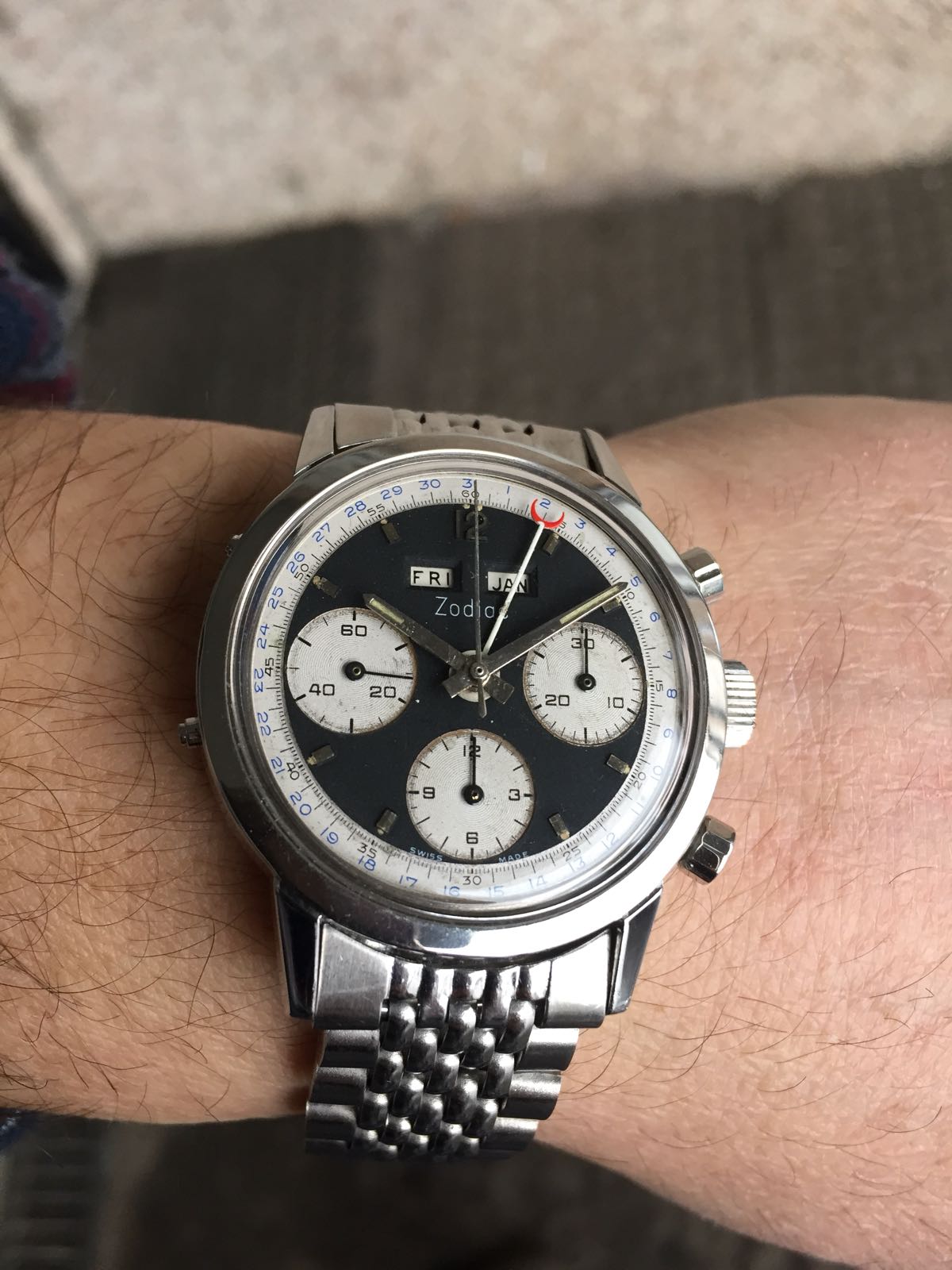 Vendo Zodiac Heuer Cronografo Dato Ref 4567