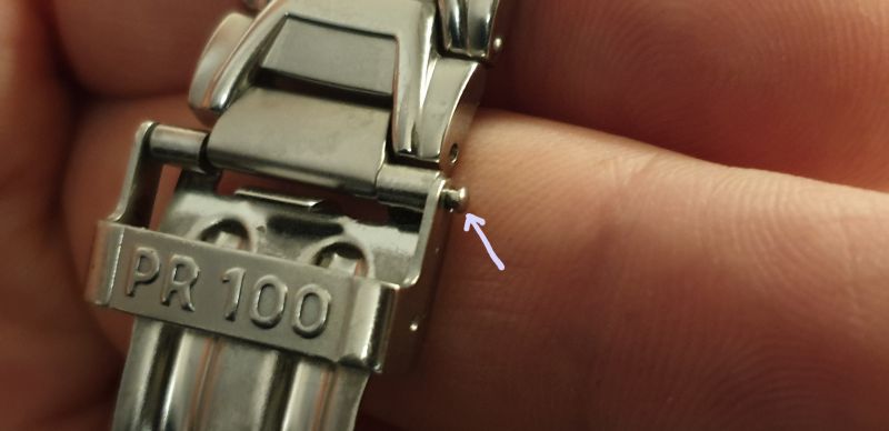 Perno bracciale e scatola di chiusura