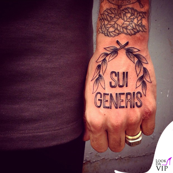 \\u201cIl nuovo tatuaggio per me ha il significato letterale della parola Sui Generis cioè di un genere suo proprio, viene usato per indicare
