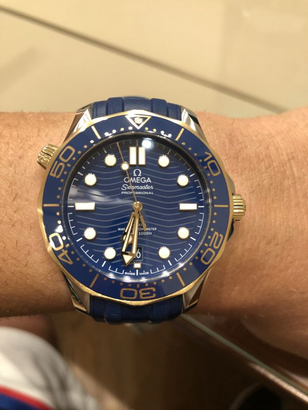 omega seamaster 300 blue gold