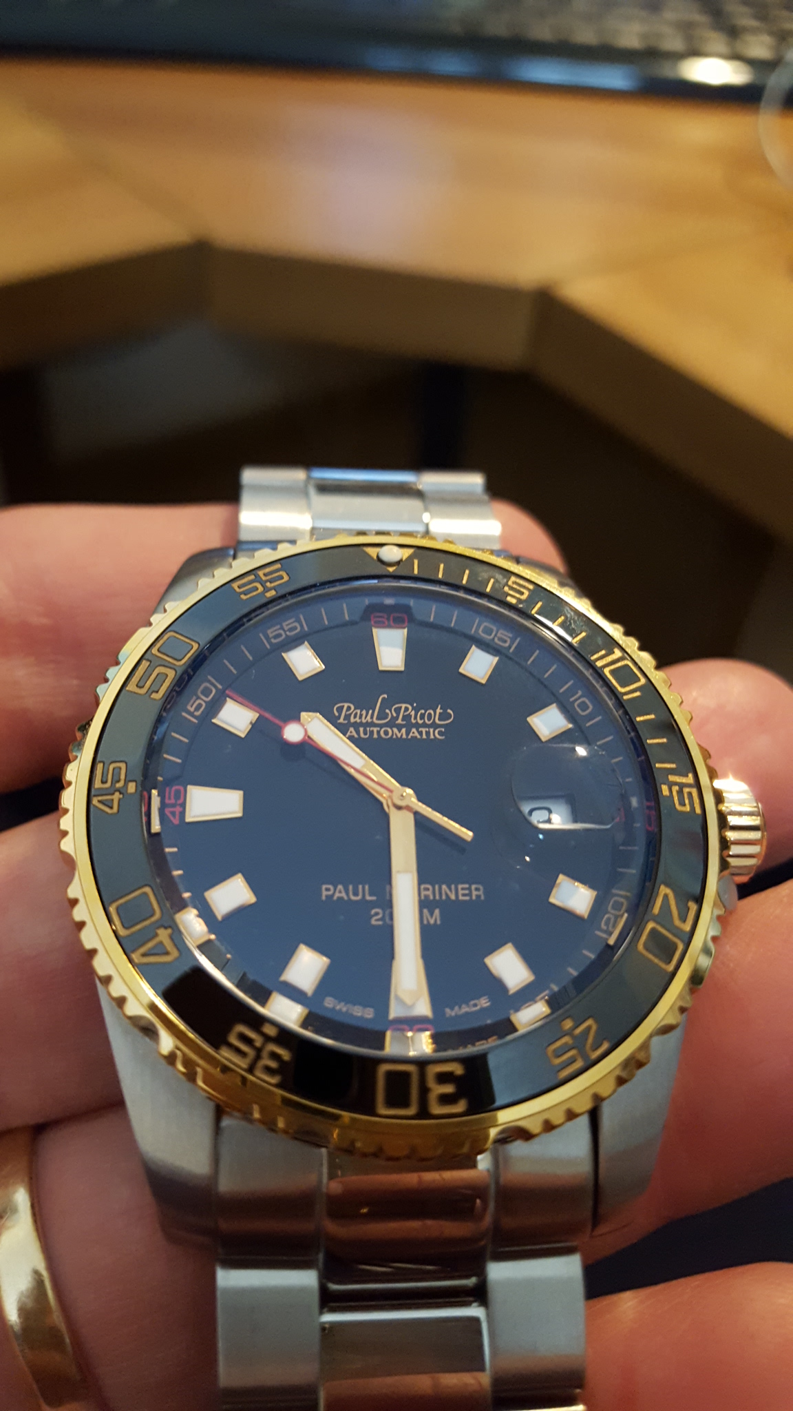 Vendo Paul Picot Paul Mariner III acciaio/oro/ceramica.