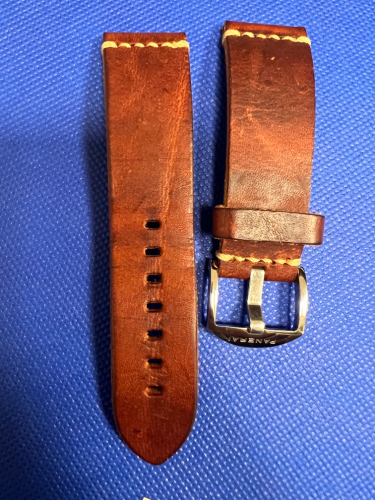 Cinturino Officine Panerai Pelle Scamosciata Marrone 24/22mm Artigianale Ricambi Cinturino Officine Panerai Pelle Scamosciata Marrone 24/22mm Artigianale Ricambi