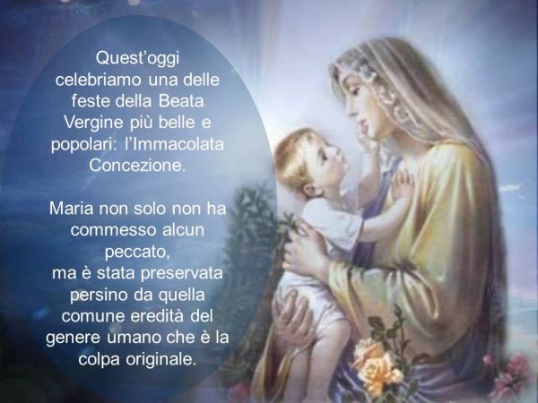 8 DICEMBRE - Festa dell'Immacolata